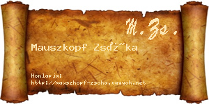 Mauszkopf Zsóka névjegykártya